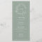 Sage Green Leafy Crest Monogram Wedding Menu