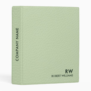 Sage Green Leather Look   Mini Binder