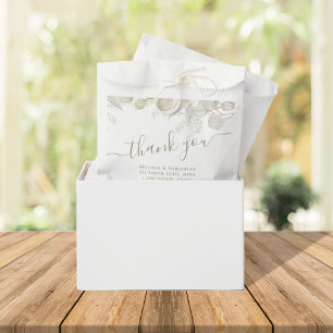 Sage Green Leaves Wedding Favor Treat Bag