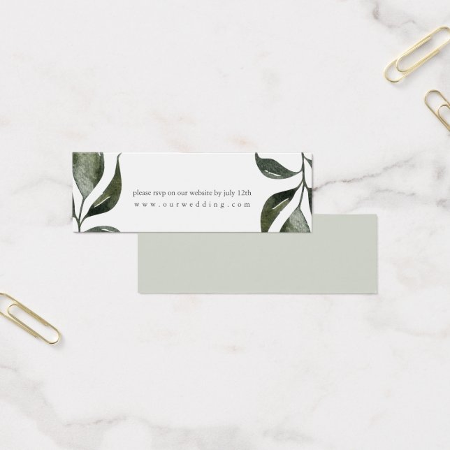 Sage Green Leaves Wedding Website RSVP (Office)