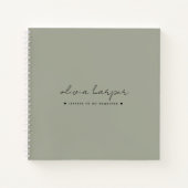 Sage Green Letters to My Daughter Memory Keepsake Notebook (Front)
