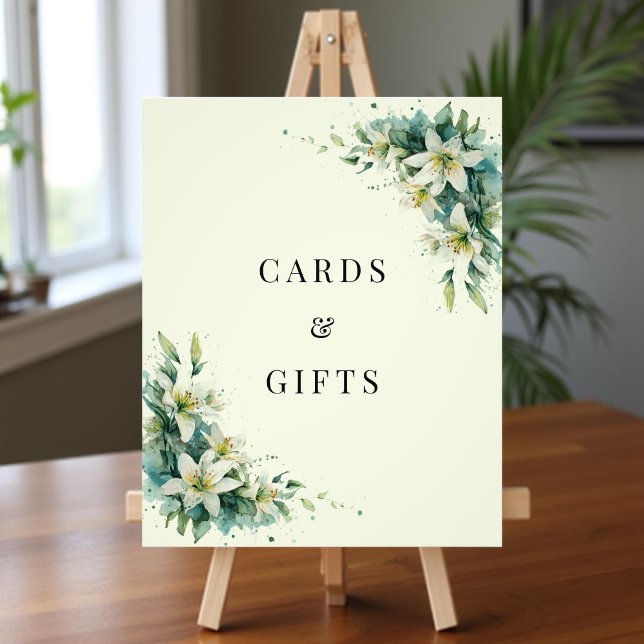 Sage Green Lily Valley Floral Cards Gifts Sign (Creator Uploaded)