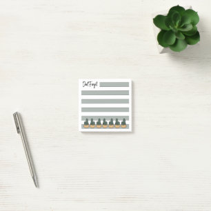 Sage Green Lined Potted Cactus - Post-it Notes