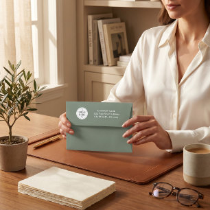 Sage Green   Logo Corporate Mailing Stationary  Envelope
