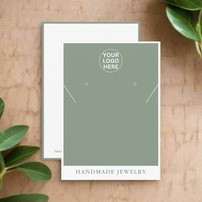 Sage Green Logo l Earrings Necklace Jewelry    Calling Card (Creator Uploaded)