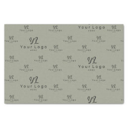 Sage Green Logo pattern Business Brand Packaging Tissue Paper