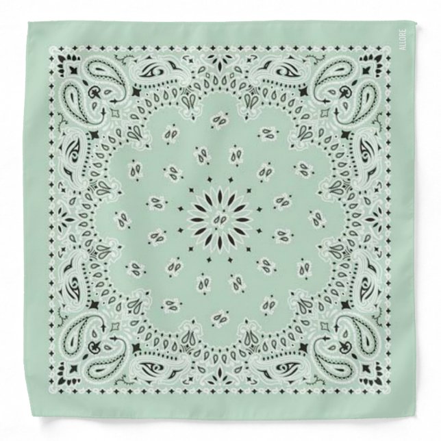 Sage Green Mandala Bandana (Front)