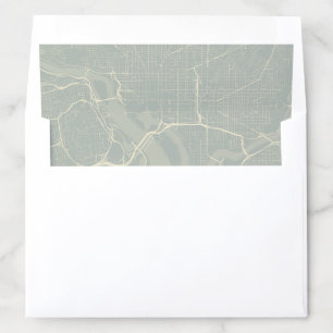 Sage Green Map Washington DC Wedding Envelope Liner