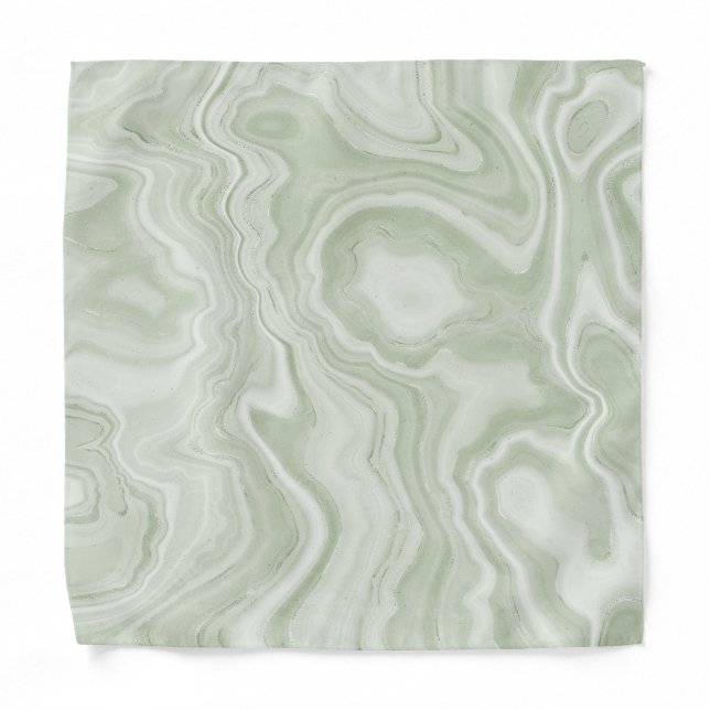 Sage Green Marble Bandana (Front)