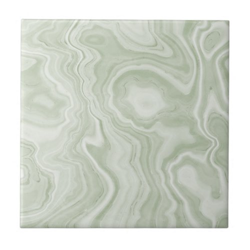 Sage Green Marble Ceramic Tile