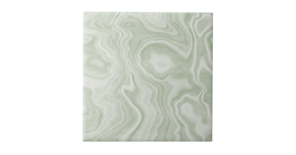 Sage Green Marble Ceramic Tile Zazzle