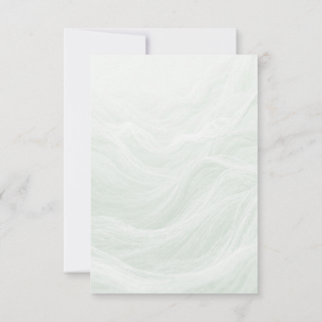 Sage Green Marble & Gold Thank You Card (Back)