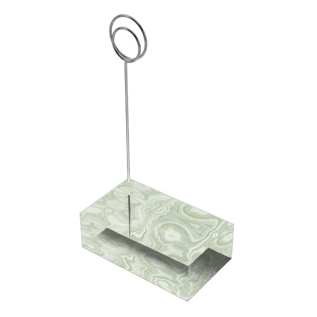 Sage Green Marble Table Card Holder (Corner)
