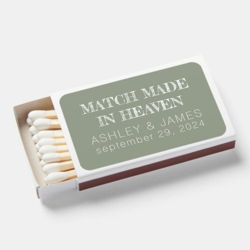 Sage Green Match Made in Heaven Wedding Favors