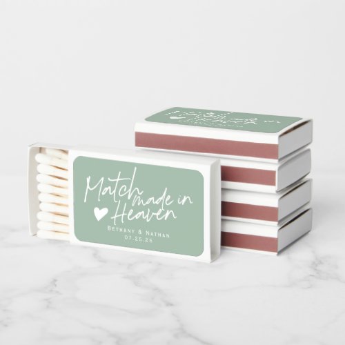 Sage Green, match made in heaven wedding favors