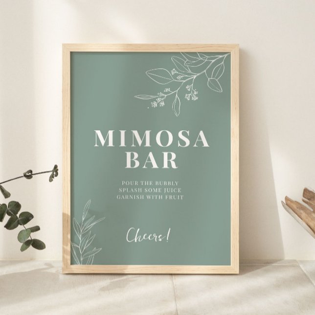 Sage Green Mimosa Bar Wedding Sign  (Creator Uploaded)