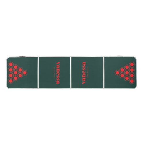 Sage Green Minimal Modern Classic Name Beer Pong Table