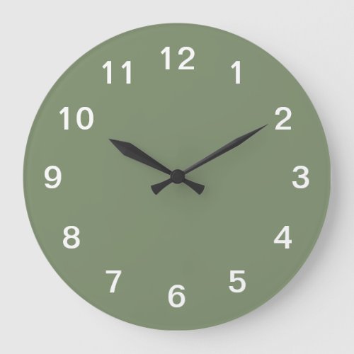 Sage Green Minimalist Acrylic Wall Clock