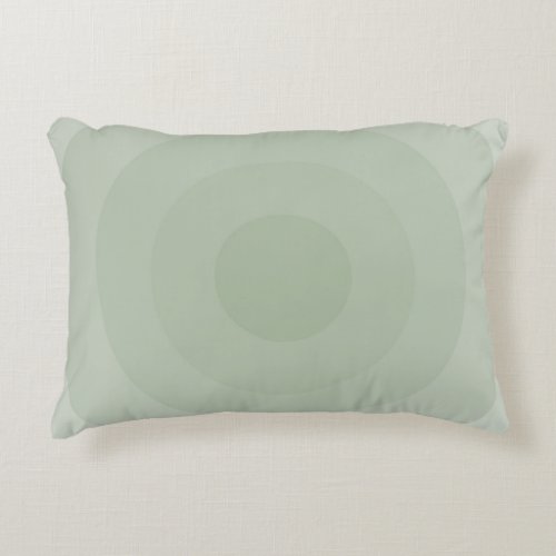 Sage Green Minimalist Circle Gradient  Accent Pillow