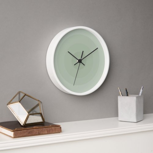 Sage Green Minimalist Circle Gradient  Clock