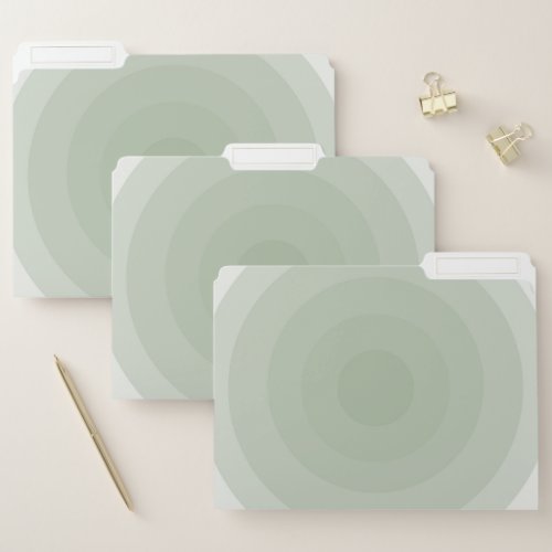 Sage Green Minimalist Circle Gradient  File Folder