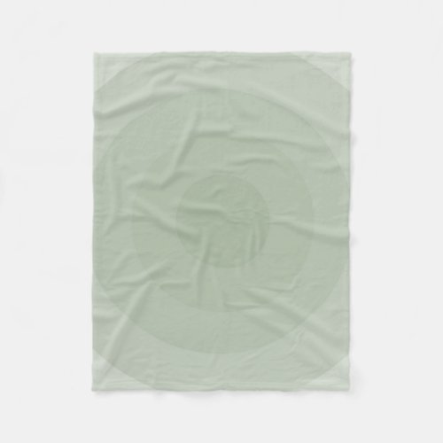 Sage Green Minimalist Circle Gradient Fleece Blanket