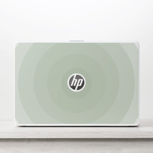 Sage Green Minimalist Circle Gradient  HP Laptop Skin