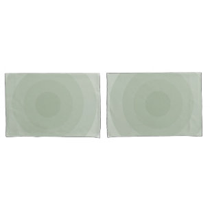 Sage Green Minimalist Circle Gradient Pillow Case