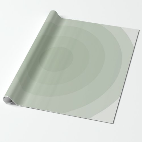 Sage Green Minimalist Circle Gradient   Wrapping Paper