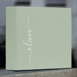 Sage Green Minimalist Modern Monogram Elegant 3 Ring Binder<br><div class="desc">Introducing our Sage Green Minimalist Modern Monogram Elegant Collection: Elevate your aesthetic with serene sophistication and timeless elegance. Our collection showcases minimalist designs in a tranquil sage green hue, complemented by refined monograms tailored to your personal style. From polished stationery to versatile accessories, each piece in our collection is meticulously...</div>
