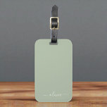 Sage Green Minimalist Modern Monogram Elegant Luggage Tag<br><div class="desc">Introducing our Sage Green Minimalist Modern Monogram Elegant Collection: Elevate your aesthetic with serene sophistication and timeless elegance. Our collection showcases minimalist designs in a tranquil sage green hue, complemented by refined monograms tailored to your personal style. From polished stationery to versatile accessories, each piece in our collection is meticulously...</div>