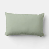 Sage Green Minimalist Modern Monogram Elegant  Lumbar Pillow (Back)