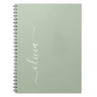 Sage Green Minimalist Modern Monogram Elegant