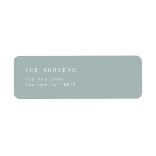 Sage Green Minimalist Return Address Label