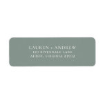 Sage Green Minimalist Return Address Label<br><div class="desc">Minimalist return address label. You can personalize by modifying the names and address,  and changing the colors to match your wedding theme.</div>