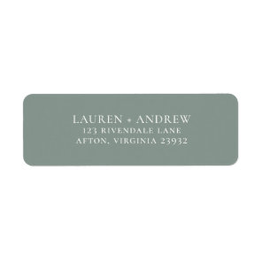 Sage Green Minimalist Return Address Label