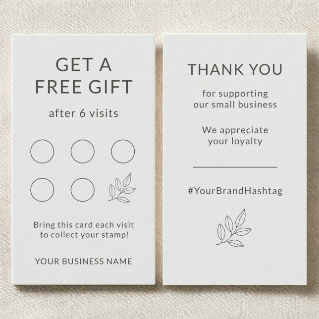 Sage Green Minimalist Small Business Loyalty Card (Creator Uploaded)