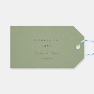 Sage Green Minimalist Wedding Favor Gift Tag