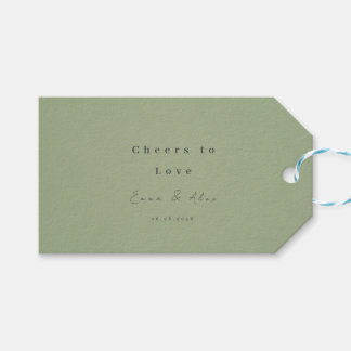 Sage Green Minimalist Wedding Favor Gift Tag