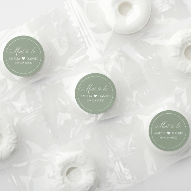 Sage Green Mint To Be Wedding Minimalist Simple Life Saver® Mints (Assorted)