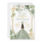 Sage Green Mis Quince 15 Anos Gold Crown Butterfly