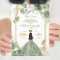 Sage Green Mis Quince 15 Anos Gold Crown Butterfly