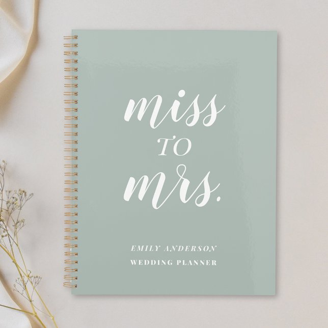 Sage Green Miss to Mrs. Wedding Planner (Creator Uploaded)