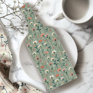 Sage Green Modern Boho Wildflower Cutting Board