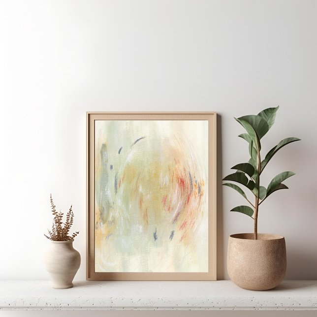 Sage Green Modern Comtemporary Abstract Art Poster (Creator Uploaded)