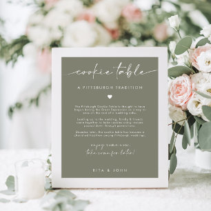 Sage Green Modern Cookie Table Wedding Sign