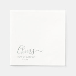 Sage Green Modern Elegant Wedding Simple Napkins