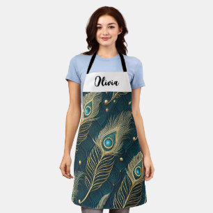 Sage green modern minimal elegant personalized apron