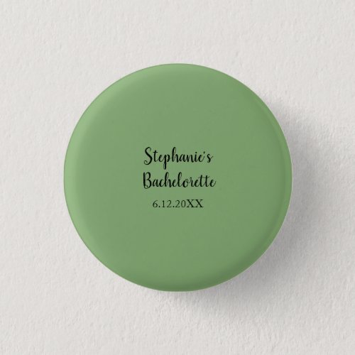 Sage Green Modern Wedding Bachelorette Favor Gift Button