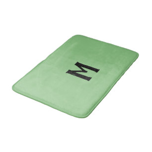 Sage Green Monogram Bath Mat